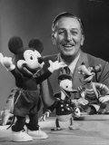Walt Disney, of Walt Disney Studios, Posing with Some Famous Cartoon Characters