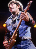 Bruce Springsteen Playing Guitar While Performing on Stage Premium Photographic Print