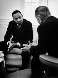 Buy Civil Rights Leader Dr Martin Luther King with Pres. Lyndon Johnson During Visit to the White House at AllPosters.com