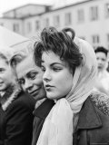 Priscilla Beaulieu, Girlfriend of Elvis Presley, at Airport to See Star at End of His Tour of Duty