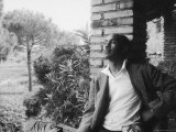 Author Ralph Ellison Against Brick Wall at American Academy on Rome Fellowship in Literature