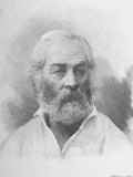 American Poet Walt Whitman Above Reproduction of Signature and Notation Reading