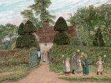 Illustration by Kate Greenaway of Children Walking on May Day with Legend