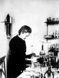Chemist Marie Curie at Work in Her Laboratory