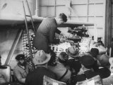 Buy Charles Lindbergh Examining His Plane the "Spirit of St. Louis" in Le Bourget Aerodrome at AllPosters.com