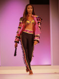 Model Naomi Campbell on Fashion Show Runway