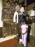 Jackson Five Michael, Marlon, Tito, Jermaine, Jackie and Parents Mr. and Mrs. Joseph Jackson