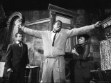 Sidney Poitier in Dramatic Scene from Play "A Raisin in the Sun", Actress Ruby Dee Visible on Right