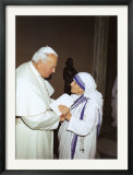 Papst Paul II und Mutter Theresa