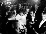 Elizabeth Taylor, After Winning an Oscar, in Crowd with Husband, Eddie Fisher