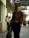 Jane Fonda Carrying a Louis Vuitton Bag as She Walks Down the Street