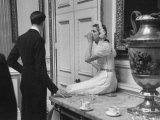 Wedding of Raine McCorquodale to Gerald Legge, bridesmaid Catherine de Trafford