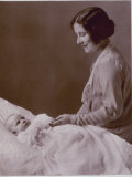 Baby Princess Margaret, Being Watched over Fondly by Her Mother, Queen Elizabeth