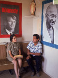 United Farm Workers Leader Cesar Chavez with VP Dolores Heurta During Grape Pickers