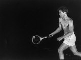 High Speed Photograph of Tennis Pro Bobby Riggs Hitting a Ball