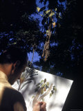 Walt Disney Cartoonist Lee Blair Drawing Sketches for South American Themed Cartoon