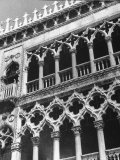 Detail of Building Facade in Venice, Italy