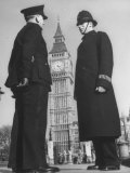 Buy Chief Inspector of Metropolitan Police Stopping for Word with Police Constable in Parliament Square at AllPosters.com
