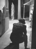 Comedian Fred Allen Tired, Slumping Backstage After Rehearsal