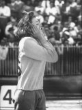 Sultry Beauty Gunhild Larking, Sweden's Entry for the High Jump, Won 6th Place at Olympic Games