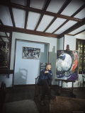 Marc Chagall Posing in His Studio