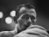 Ingemar Johansson Looking on During Title Bout Against Patterson