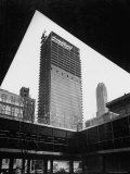 Construction of Modern Steel and Glass Seagram's Office Building on Park Avenue