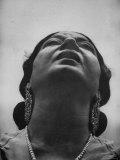 Egyptian Actress Om Kalthoum, While Singing on Cairo