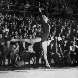 US Gymnast Muriel Grossfeld Participating in US Soviet Meet at West Chester State Teachers