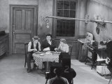 Jackie Gleason, Art Carney and Audrey Meadows in Cramden Apartment, Eating, on 