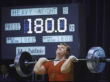 Soviet Weightlifter Leonid Zhabotinsky in Action at the Summer Olympics