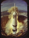 Apollo 11 Space Ship Lifting Off on Historic Flight to Moon