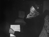 Irish Playwright Sean O'Casey Reading a Book at His Home