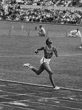 US Sprinter, Wilma Rudolph, Winning Women's 100 Meter Dash in Olympics