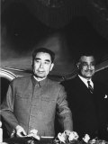Red Chinese Leader Chou En Lai During His Tour of Egypt, with Gamal Abdul Nasser