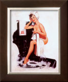 Pin-Up Girl with Towel
