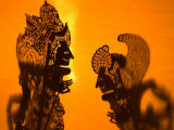 Theatre Display of Balinese Shadow Puppets or Wayang, Ubud, Bali, Indonesia