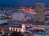 View of Downtown and Union Station from Los Angeles City Hall, Los Angeles, California, USA