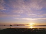 Buy Udale Bay and Oil Rigs at Dawn, Ross-Shire at AllPosters.com