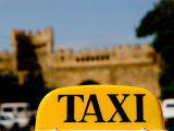 Buy Taxi Sign in Front of Samaxi Gate, Baku, Azerbaijan at AllPosters.com