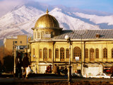 Emam Khomeini Square with Backdrop of Zagros Mountains, Hamadan, Iran