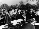 A Group of Polish Women at the Marie Curie School for Girls Study English with Their Teacher