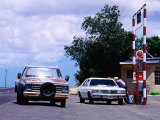 Buy Attendant with Cars at Petrol Station in Stanley, U.S.A. at AllPosters.com