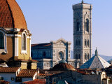 The Campanile Seen Over Rooftops, Florence, Italy