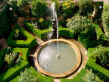 Buy Overhead of Fountain in Ornamental Garden, King's Summer Palace, Granada, Spain at AllPosters.com