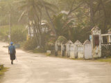 Woman Walking in Sea Mist, Bathsheba, Barbados