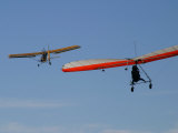 Hang Glider Being Towed Aloft by an Ultralight Aircraft Photographic Print