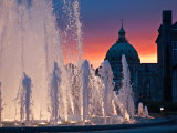 Late Evening at the Amalie Garden in the Center of Copenhagen