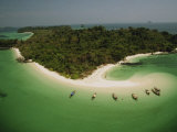Buy Moken People Moor Their Kabangs off the Sandy Beach of Nyawi Island at AllPosters.com