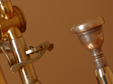 Close-up of a Brass Musical Instrument Photographic Print
